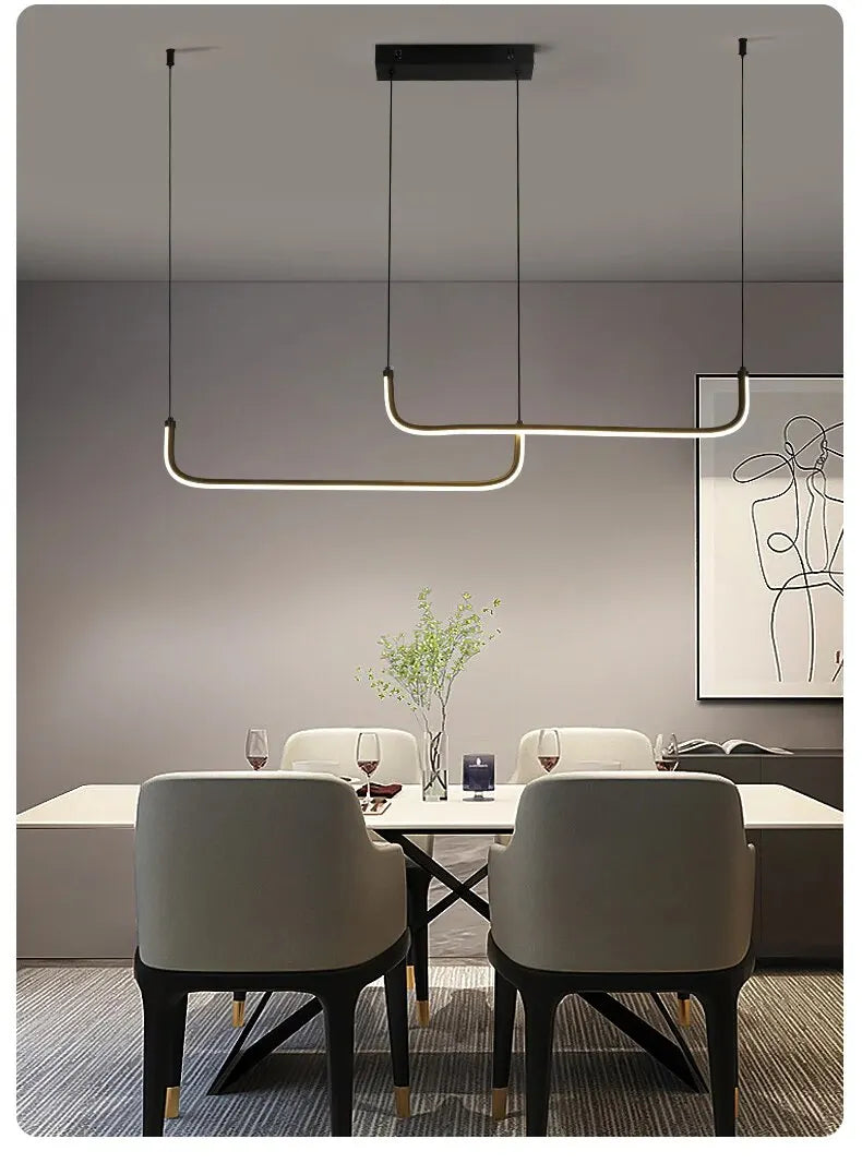 Modern Chandeliers Aluminum Dining Room